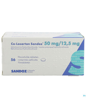 Co losartan sandoz 50 mg/12.5 mg comp pell 56