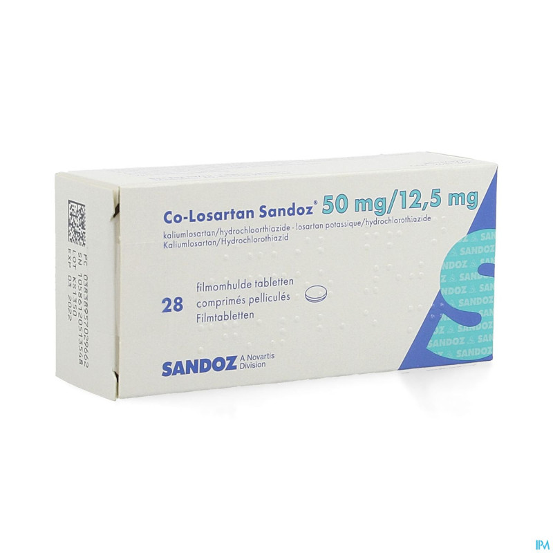 Co losartan sandoz 50 mg/12.5 mg comp pell 28