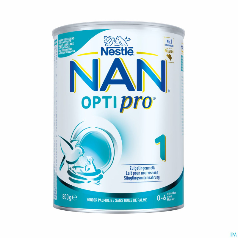 Nan optipro 1 0-6m lait pdr    800g