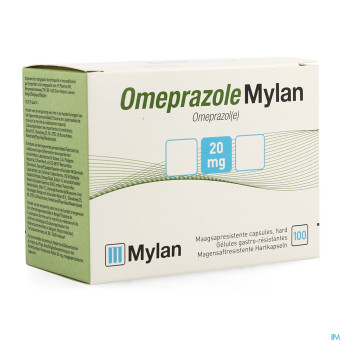 Omeprazole mylan 20mg pi pharma caps100blister pip