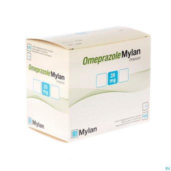 Omeprazole mylan 20mg pi pharma caps100blister pip