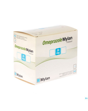 Omeprazole mylan 20mg pi pharma caps100blister pip