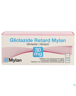 Gliclazide retard mylan tabl 180 x 30 mg