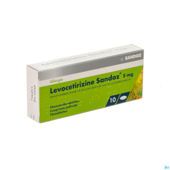 Levocetirizine sandoz 5 mg comp enrob. 10 x 5 mg