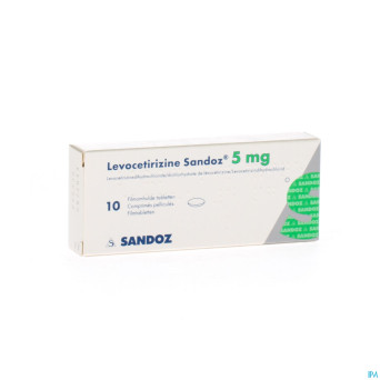 Levocetirizine sandoz 5 mg comp enrob. 10 x 5 mg