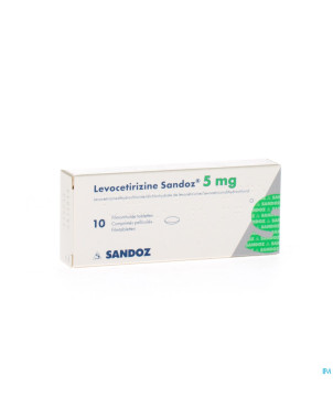 Levocetirizine sandoz 5 mg comp enrob. 10 x 5 mg