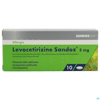 Levocetirizine sandoz 5 mg comp enrob. 10 x 5 mg