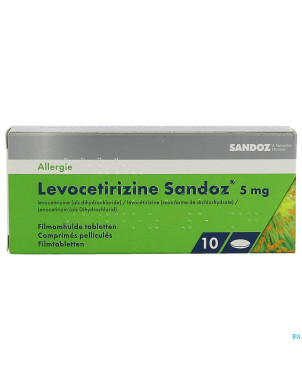 Levocetirizine sandoz 5 mg comp enrob. 10 x 5 mg