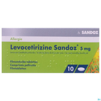 Levocetirizine sandoz 5 mg comp enrob. 10 x 5 mg