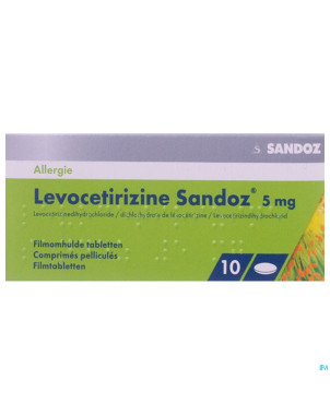 Levocetirizine sandoz 5 mg comp enrob. 10 x 5 mg