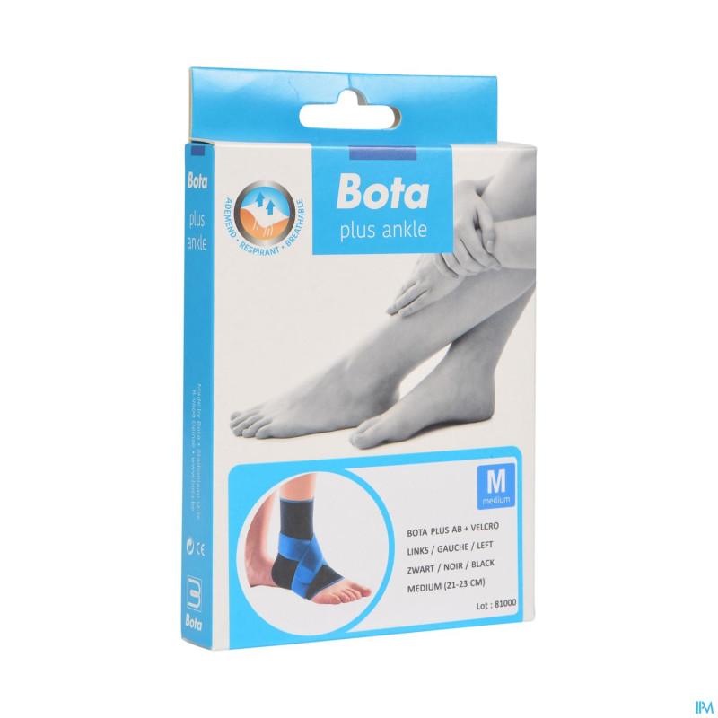 Bota plus cheville+velcro noir gauche  m