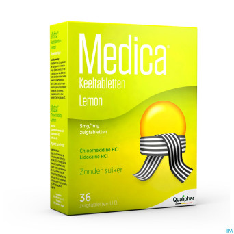 Medica comprimes gorge lemon    comp a sucer 36
