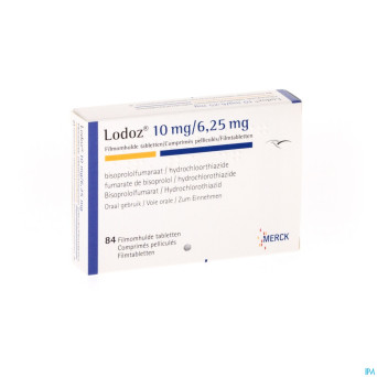 Lodoz 10,0mg/6,25mg tabl 84