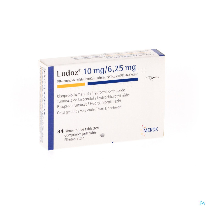 Lodoz 10,0mg/6,25mg tabl 84