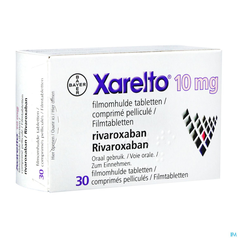 Xarelto 10 mg tabl 30 x 10 mg