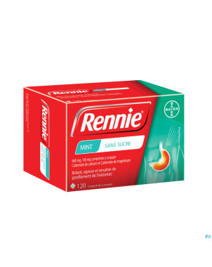 Rennie sans sucre pastilles 120