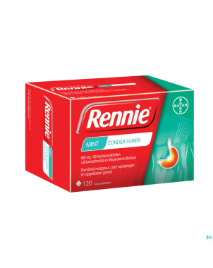 Rennie sans sucre pastilles 120