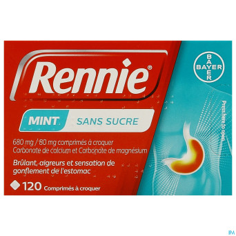 Rennie sans sucre pastilles 120