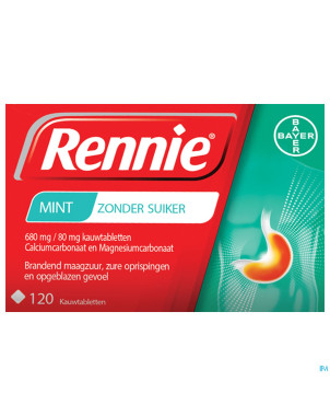 Rennie sans sucre pastilles 120
