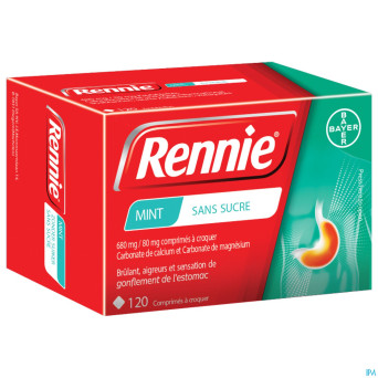 Rennie sans sucre pastilles 120