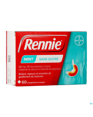 Rennie menthe s/sucre past 60