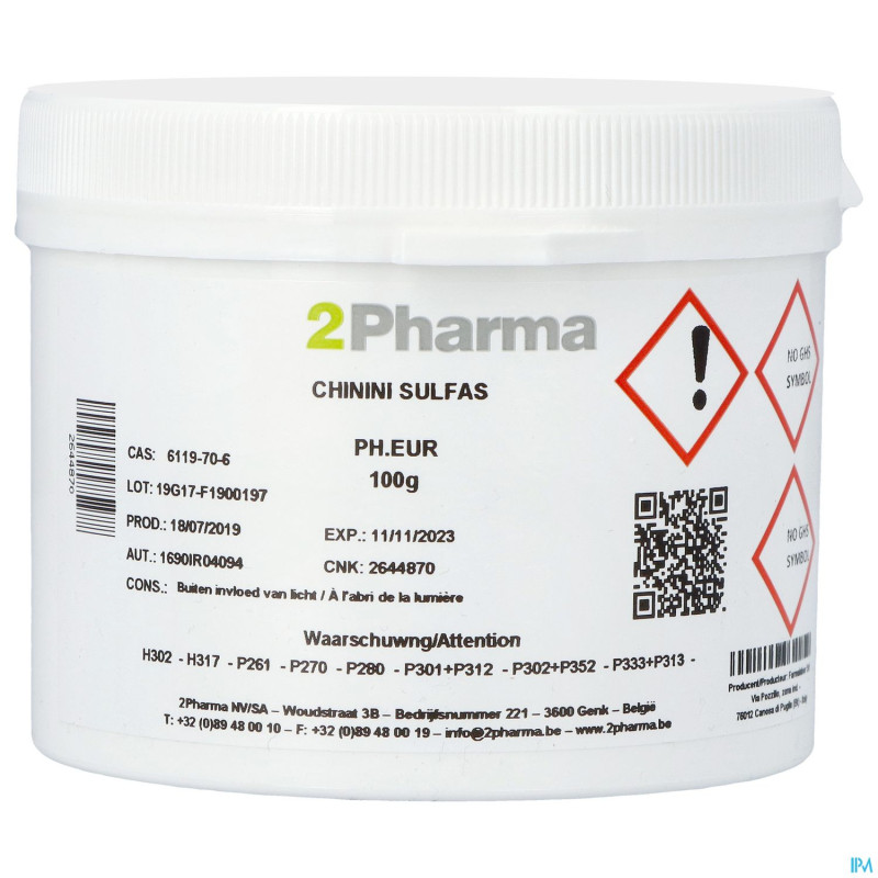 Quinine sulfate    100g 2pharma