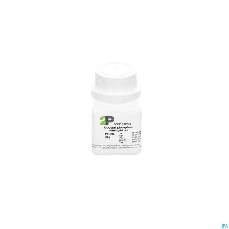 Codeine phosphate    25g 2pharma