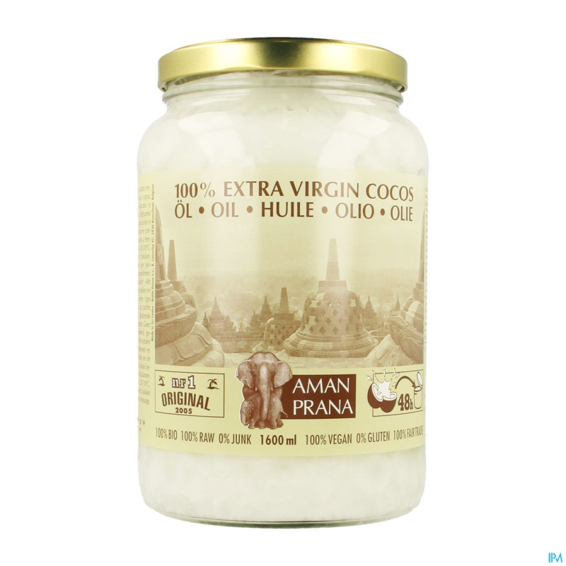 Amanprana extra virgin huile cocos 1600ml