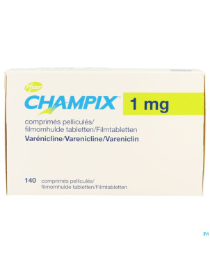 Champix comp 140 x 1 mg aclar/pvc/alu