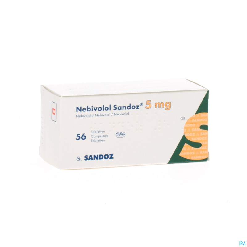 Nebivolol sandoz tabl 56 x 5 mg
