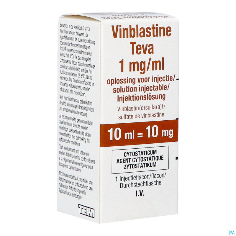 Vinblastine 1mg/1 ml teva sol inj  1 fl 10 ml
