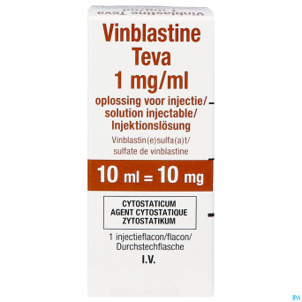 Vinblastine 1mg/1 ml teva sol inj  1 fl 10 ml