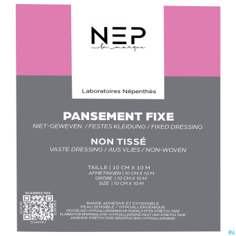 Nep premiers soins fixe bande adh 10cmx10m