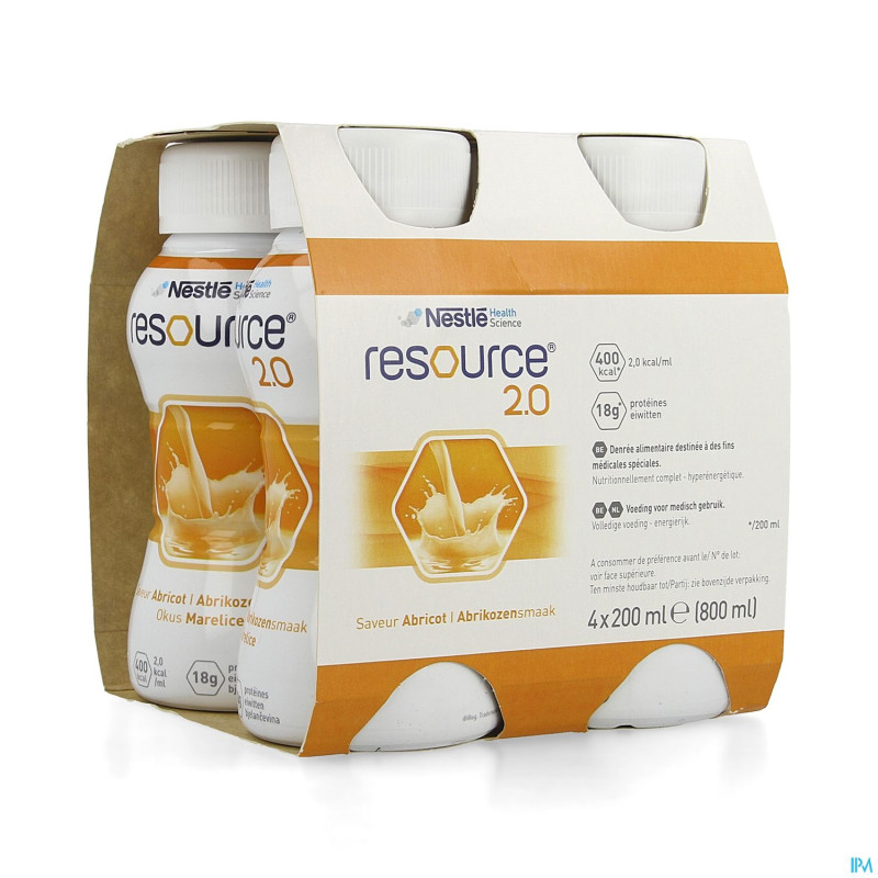 Resource 2.0 abricot    4x200ml 12100545
