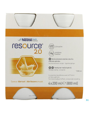 Resource 2.0 abricot    4x200ml 12100545