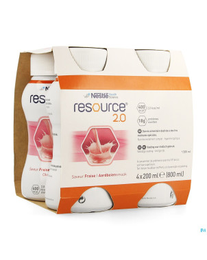Resource 2.0 fraise    4x200ml 12100544