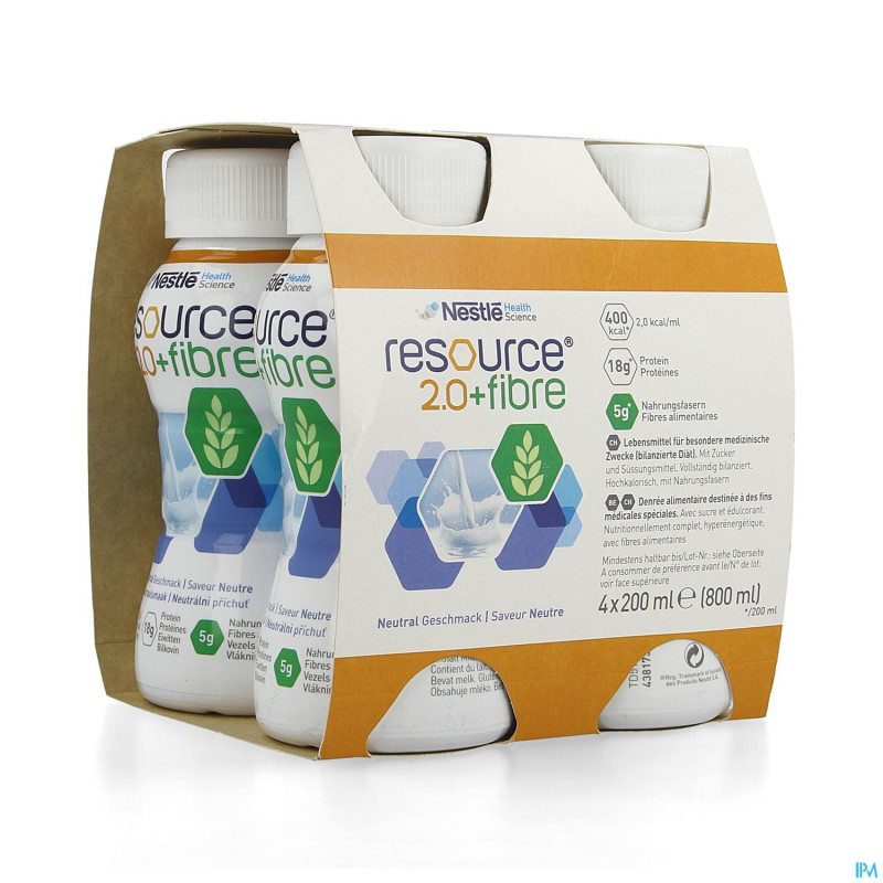 Resource 2.0 fibre neutre    4x200ml 12100792