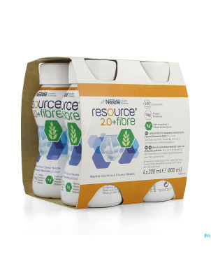 Resource 2.0 fibre neutre    4x200ml 12100792