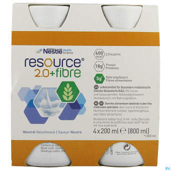 Resource 2.0 fibre neutre    4x200ml 12100792