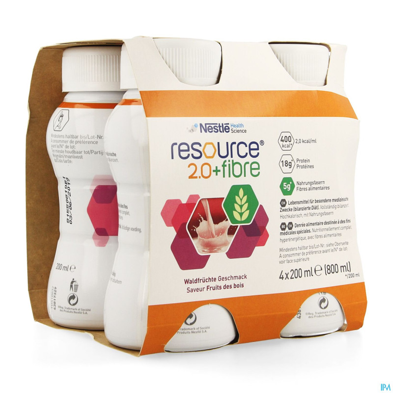Resource 2.0 fibre fruit de bois  4x200ml 12100791