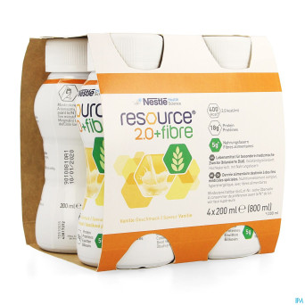 Resource 2.0 fibre vanille    4x200ml 12100793
