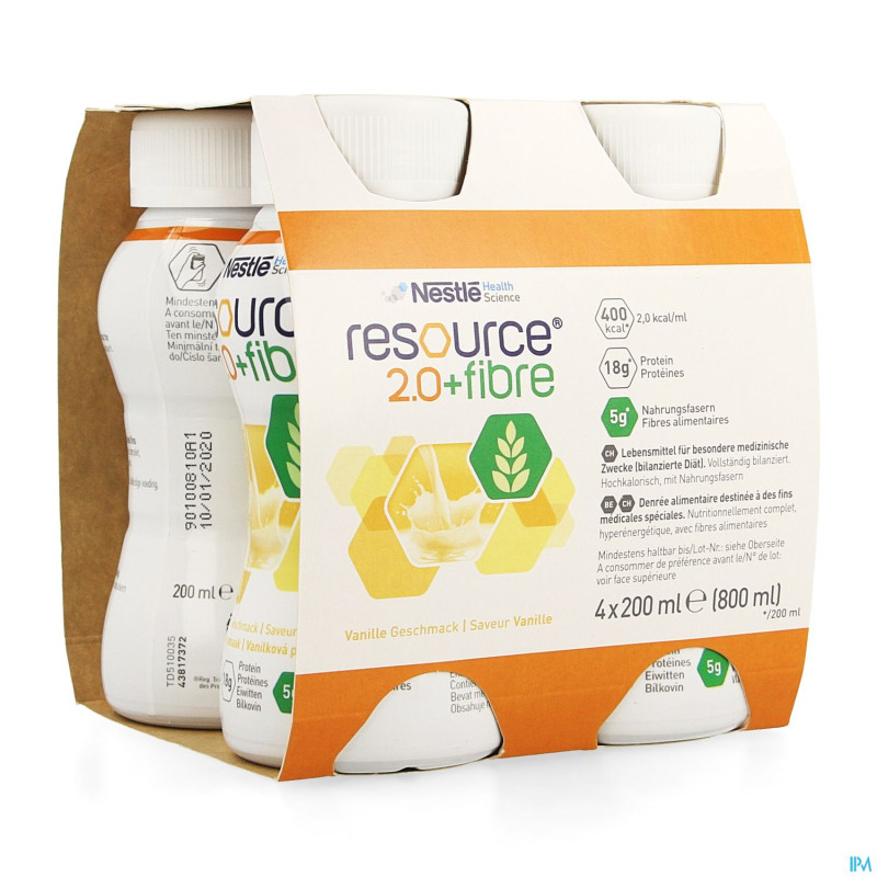 Resource 2.0 fibre vanille    4x200ml 12100793