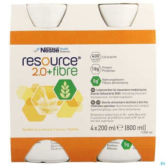 Resource 2.0 fibre vanille    4x200ml 12100793