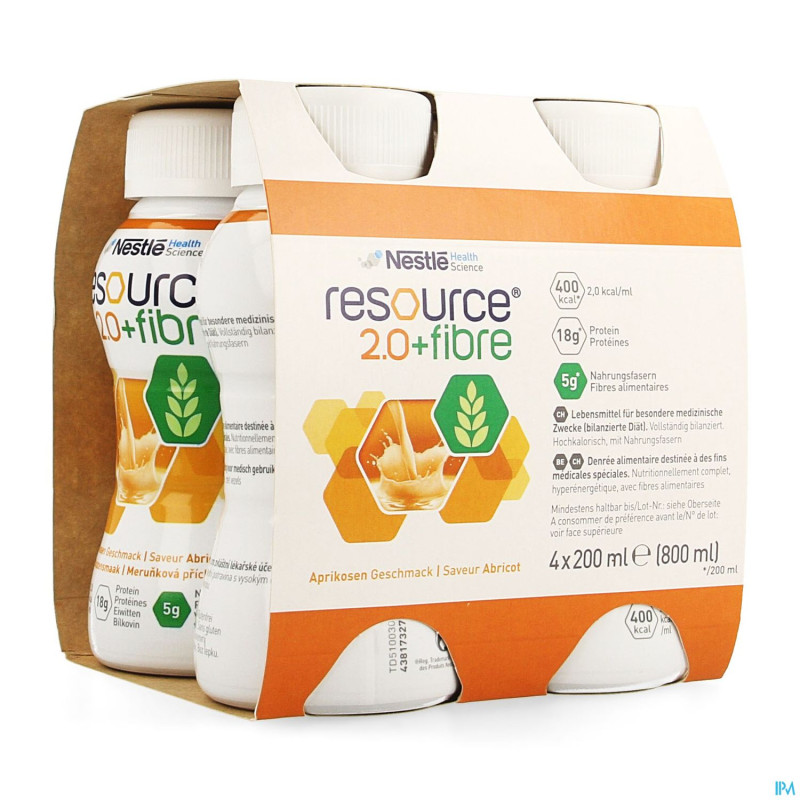 Resource 2.0 fibre abricot    4x200ml 12100729