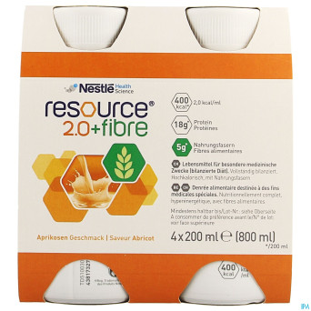 Resource 2.0 fibre abricot    4x200ml 12100729