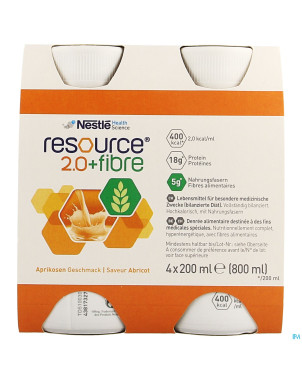 Resource 2.0 fibre abricot    4x200ml 12100729