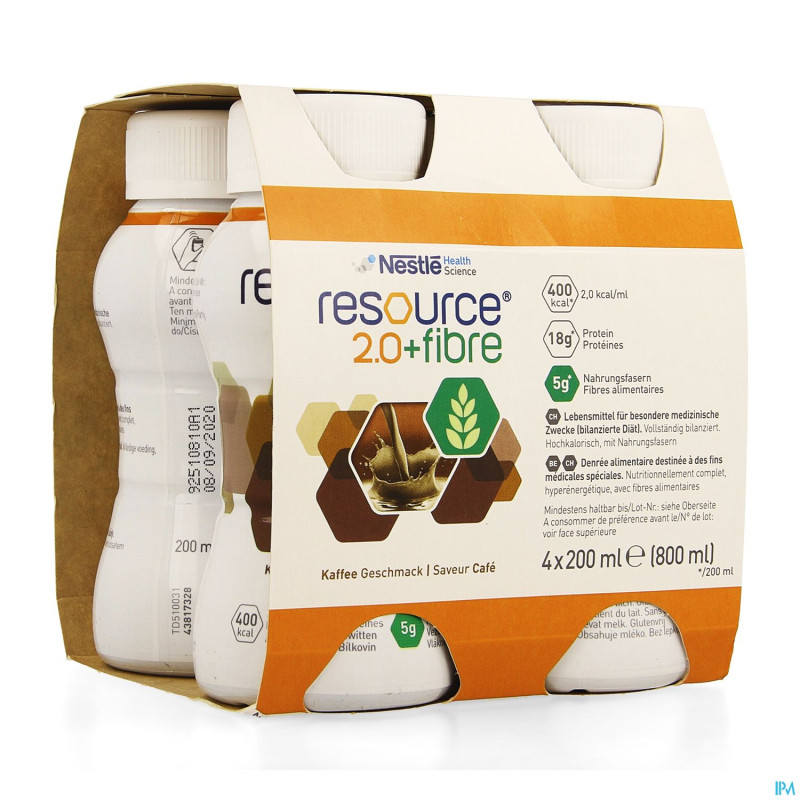 Resource 2.0 fibre cafe    4x200ml 12100790