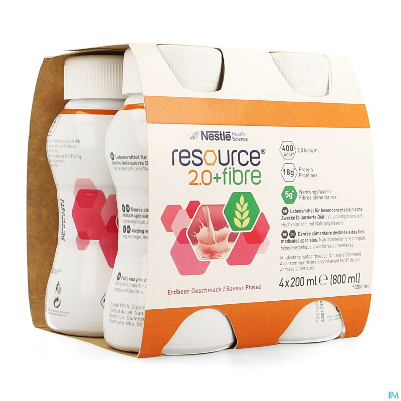 Resource 2.0 fibre fraise    4x200ml 12100527