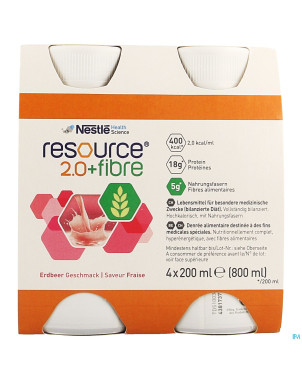 Resource 2.0 fibre fraise    4x200ml 12100527