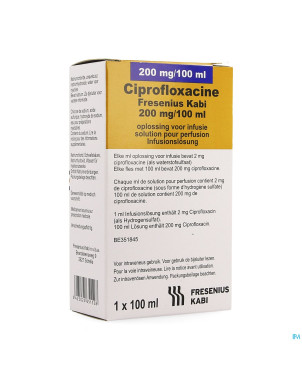 Ciprofloxacine fl 1 x 200 mg/100ml 100 ml